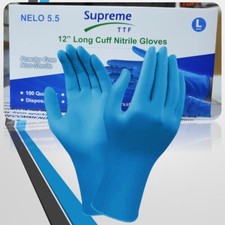 Disposable Blue Nitrile Long