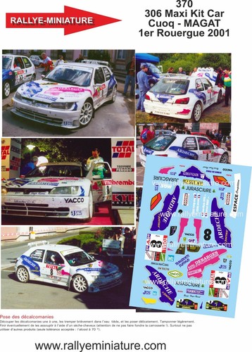 Decals ref 0370 - 1/32, peugeot