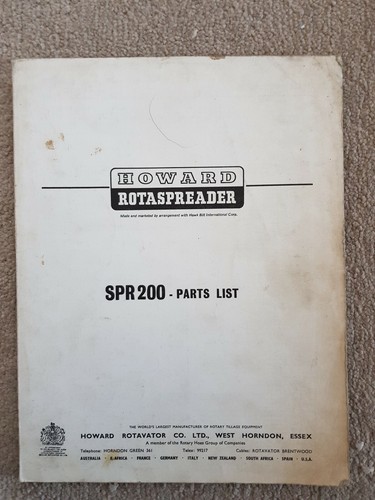 Howard spr200 rotaspreader - spr200,