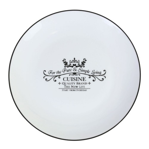 White porcelain dinner plates - white,