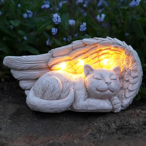 20cm solar led lit cat - solar,