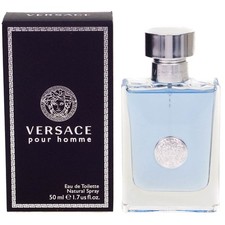 Versace Pour Homme 50ml Eau De Toilette Spray Citrusy Amber Fragrance for Men
