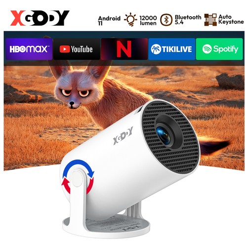 Xgody wifi smart projector - wifi, 4k