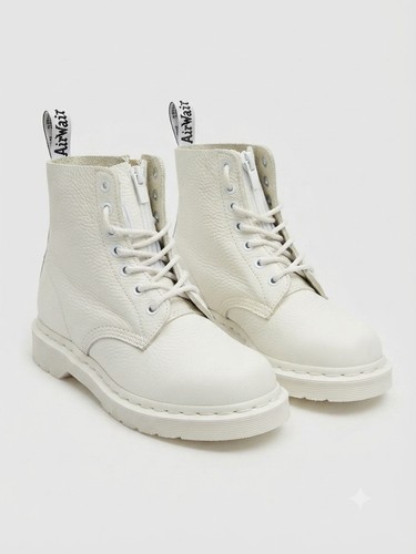 Martens white leather - dr,