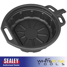 Sealey Oil Fluid Drain Pan with Spout & Handles Drip Tray Transfer 7.6 Litre