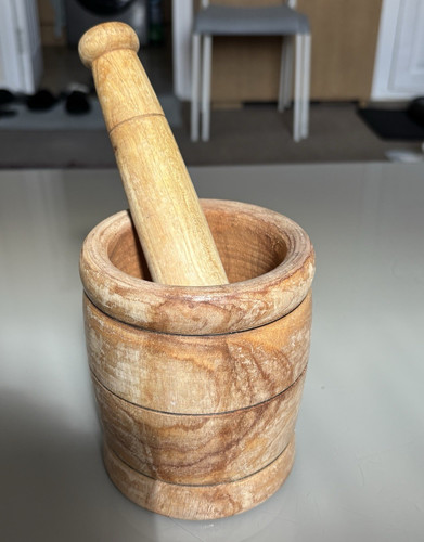 Handmade wooden mortar - handmade, &