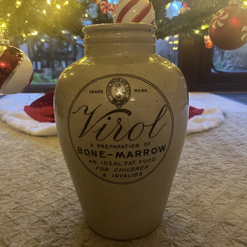 Huge virol stoneware jar - virol,