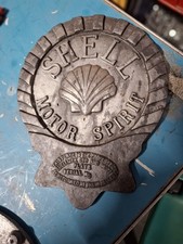 old vintage Shell Motor Spirt Alloy sign very rare barn find