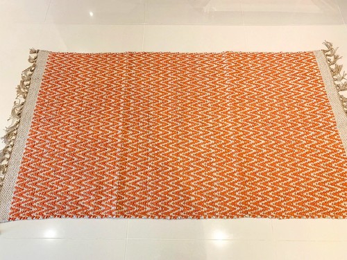 Rust orange chevron handmade - rust,