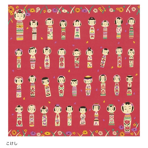 Furoshiki kokeshi dolls - furoshiki,,