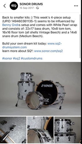 Sonor sq2 vintage beech - sonor,