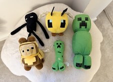 Minecraft Plushie Soft Toy Bundle Creeper Bee llama Enderman 