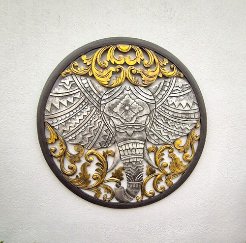 Giant elephant circle wall art - giant,