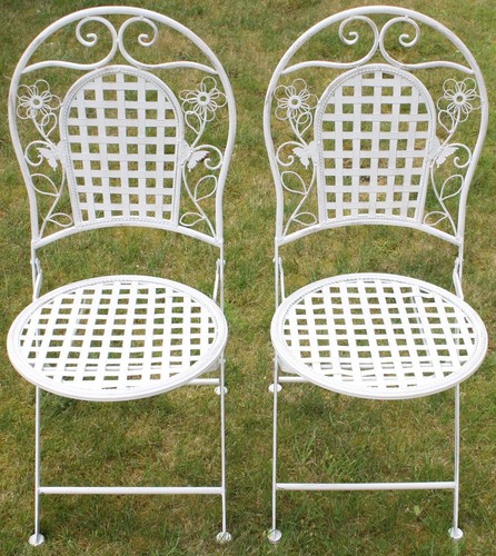 White metal folding - folding, outdoor