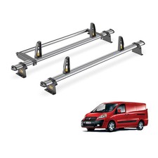 Fiat Scudo Roof Rack (2007-2016) Low Roof 2x Bars & Roller Van Guard Ulti Trade