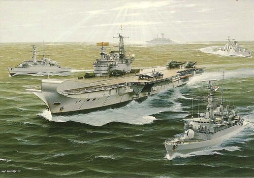 Hms hermes with - (b41),