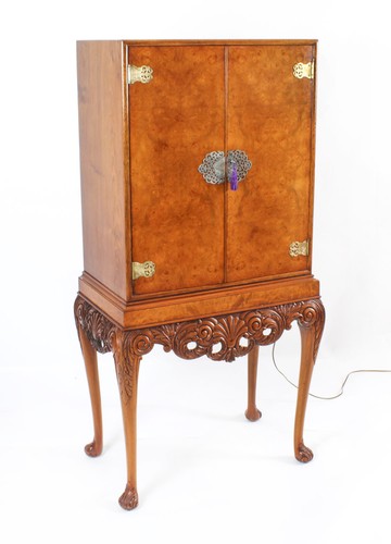 Antique burr walnut cocktail - burr,