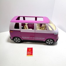 Mattel Barbie Doll 2002 Pink Volkswagen VW Camper Van Microbus Car Minibus  KT5