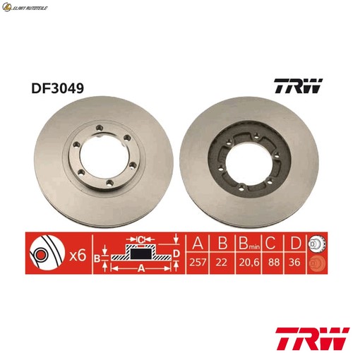 Brake discs df3049 for - 2x,