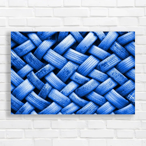 Rubber tyres blue canvas - blue,