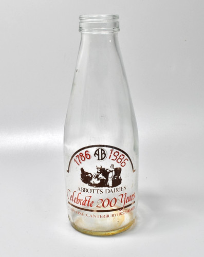 Vintage milk bottle abbotts - vintage,
