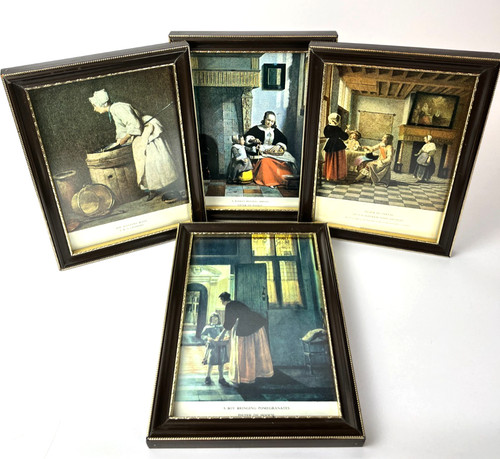 Set vintage framed old - of,