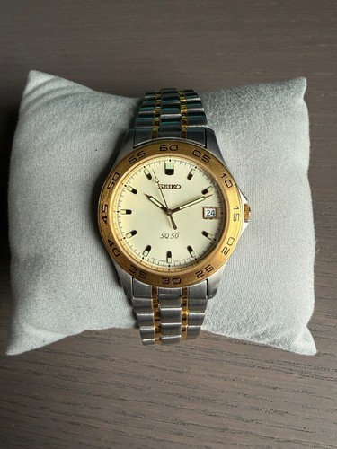 Seiko sq50 two tone - seiko,