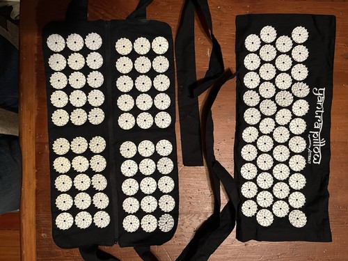 Acupressure mat and pillow