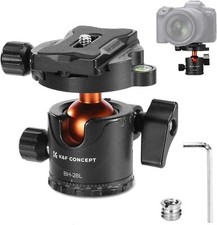 K&F Concept 28mm Tripod Ball Head 360° Panoramic, Low Profile Ball Head with 1/4