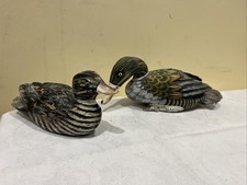 Vtg Pair Of Wood Carved