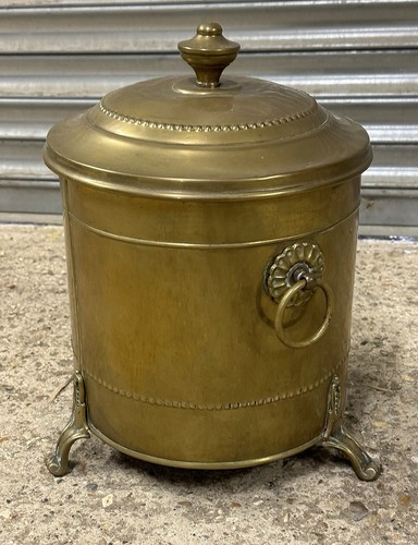 Antique brass coal - brass, scuttle