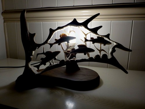 Fallow deer antler lamp - fallow,