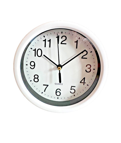 15cm round silent wall - round, clock