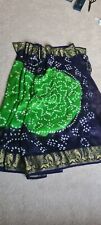Green And Blue Bandhani Saree