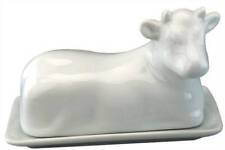 White Porcelain Cow Butter Dish Large 250cc