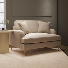 Beige fabric cuddle chair - beige,