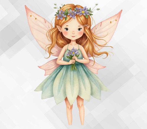 Watercolour fairy wall vinyl - watercolour,