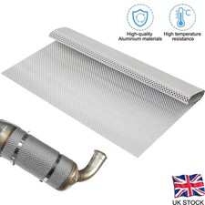 Embossed Aluminum Heat Shield 40x100cm Exhaust Pipe Heat Insulation Shield UK