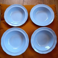 SET OF FOUR VINTAGE 1940s GRINDLEY LUPIN PETAL WARE. CEREAL BOWLS