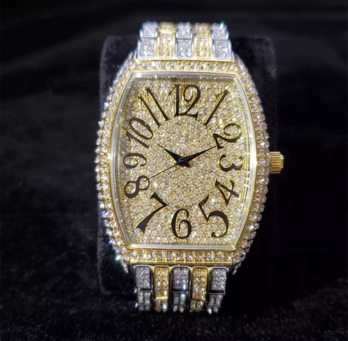 Iced out square - square, silver