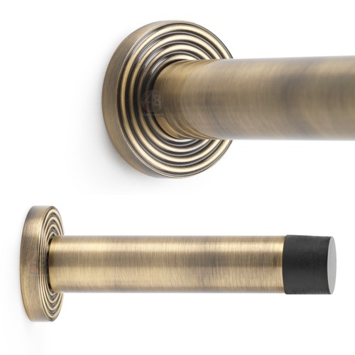 Reeded solid brass cylinder - solid,