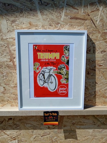 Vintage bicycle triumph shop - vintage,