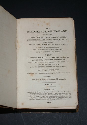 The baronetage england - the, of