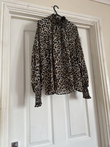 Leopard print top size new - top, 14
