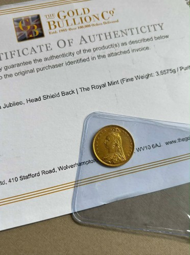 Gold half sovereign victoria - gold,