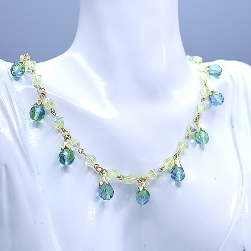 Uranium glass necklace - uranium,