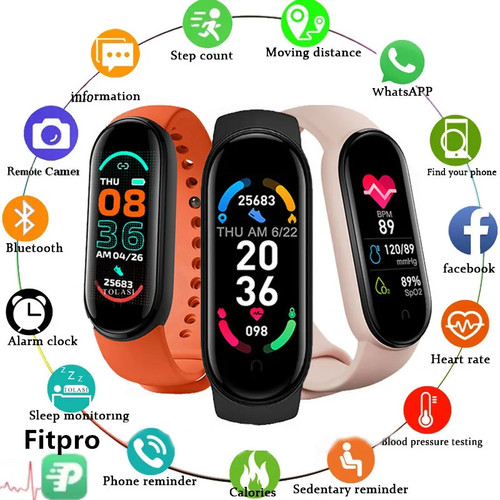 Smart watch fitness - m6,