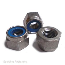 A2 Stainless Steel  BSF 1/4" 5/16" & 3/8" Nyloc Locking Nuts