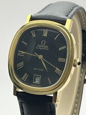 Vintage Omega Automatic De Ville, Honeycomb Black Dial, w/ date aperture - 1974