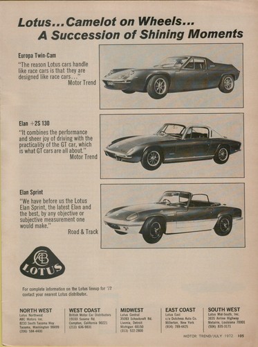 1972 lotus europa twin - lotus,